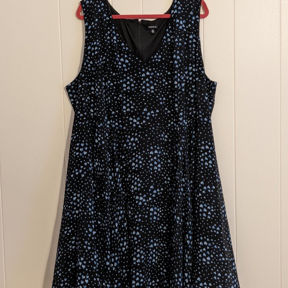 Torrid Heart Print Skater Dress size 26